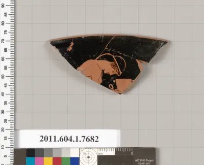 Terracotta rim fragment of a kylix (drinking cup)