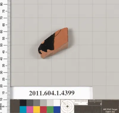 Terracotta fragment of a kylix (drinking cup)