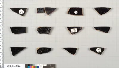 Terracotta rim fragments of kylikes (drinking cups)