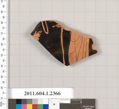 Terracotta fragment of a kylix (drinking cup)