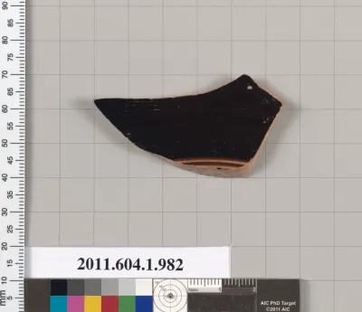 Terracotta fragment of a kylix (drinking cup)