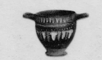 SKYPHOS (SOUTH ITALIAN, GNATHIAN, BLACK GLAZE)