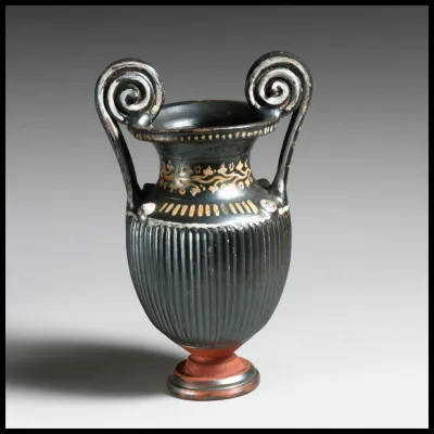 Terracotta miniature volute-krater (mixing bowl)