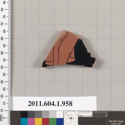 Terracotta fragment of a kylix (drinking cup)