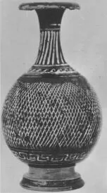 BOTTLE (SOUTH ITALIAN, BLACK GLAZE)