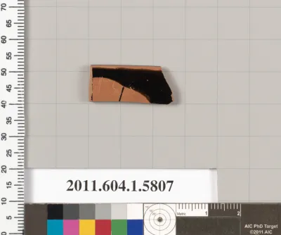 Terracotta rim fragment of a kylix: eye-cup (drinking cup)