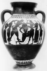 AMPHORA, BELLY, TYPE B (ATHENIAN, BLACK-FIGURE)