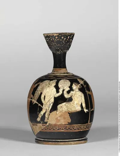 Attisch rotfigurige Bauchlekythos (Aryballos)