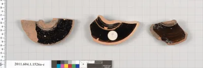 Terracotta fragments of kylikes (drinking cups)