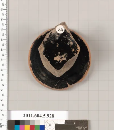 Terracotta fragment of a kylix (drinking cup)