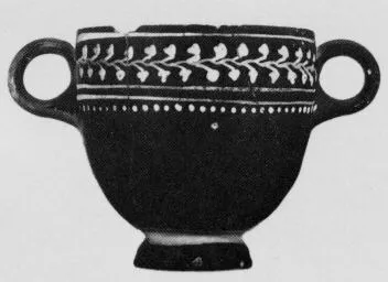 KANTHAROS (SOUTH ITALIAN, GNATHIAN, BLACK GLAZE)