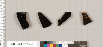 Terracotta rim fragments of kylikes (drinking cups)