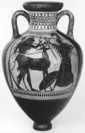 AMPHORA, NECK (ATHENIAN, BLACK-FIGURE)