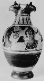 OINOCHOE (ETRUSCAN, BLACK-FIGURE)