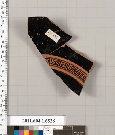 Terracotta rim fragment of a kylix (drinking cup)