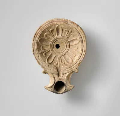 Terracotta oil lamp