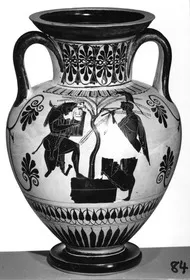 AMPHORA, NECK (ATHENIAN, BLACK-FIGURE)