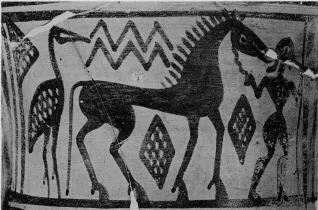 AMPHORA, NECK (ATHENIAN GEOMETRIC, SILHOUETTE)
