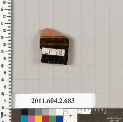 Terracotta fragment of a column-krater (bowl for mixing wine and water)