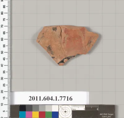 Terracotta fragment of a kylix (drinking cup)