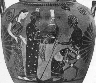AMPHORA, NECK (ATHENIAN, BLACK-FIGURE)