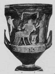 KRATER, CALYX (SOUTH ITALIAN, CAMPANIAN, RED-FIGURE)