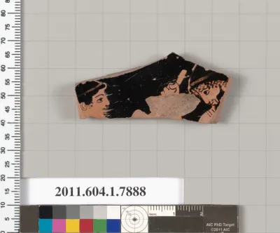 Terracotta fragment of a kylix (drinking cup)
