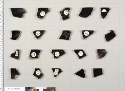 Terracotta rim fragments of kylikes (drinking cups)