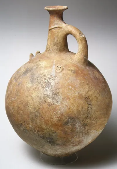 Terracotta one-handled jug