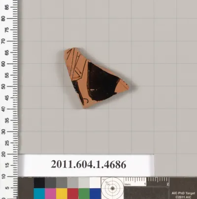 Terracotta fragment of a kylix (drinking cup)