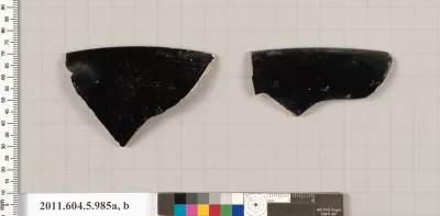 Terracotta rim fragments of kylikes (drinking cups)