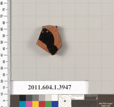 Terracotta fragment of a kylix (drinking cup)