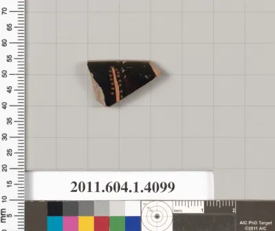 Terracotta rim fragment of a kylix (drinking cup)