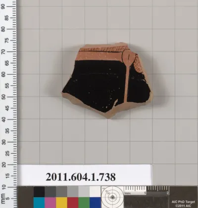 Terracotta fragment of a kylix (drinking cup)