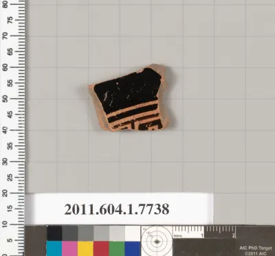 Terracotta fragment of a kylix (drinking cup)
