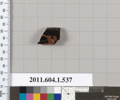 Terracotta rim fragment of a kylix (drinking cup)