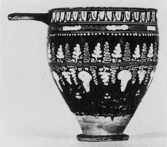 SKYPHOS (SOUTH ITALIAN, GNATHIAN, BLACK GLAZE)