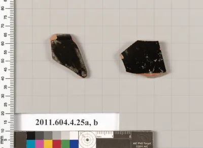 Terracotta fragments of a kylix (drinking cup)