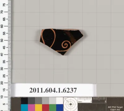 Terracotta fragment of a kylix (drinking cup)