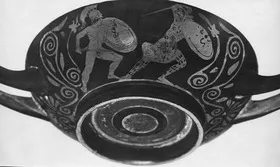 CUP, STEMLESS (ATHENIAN, RED-FIGURE)