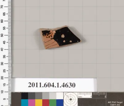 Terracotta fragment of a kylix (drinking cup)