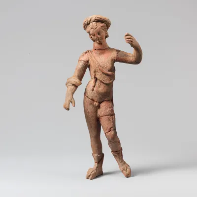 Terracotta statuette of a youth