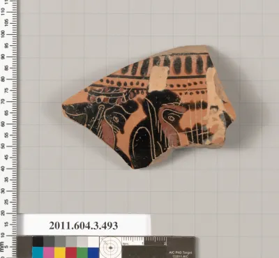 Terracotta fragment of a column-krater (bowl for mixing wine and water)