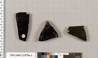 Terracotta fragments of skyphoi (deep drinking cups)