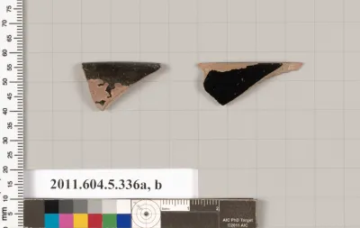 Terracotta rim fragments of kylikes (drinking cups)