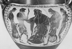 KRATER, COLUMN (ATHENIAN, BLACK-FIGURE)