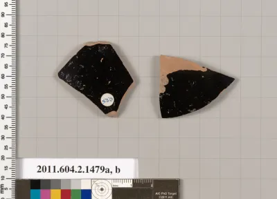 Terracotta fragments of skyphoi (deep drinking cups)