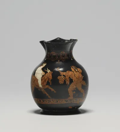 Chous (Wine Jug) with Boy Riding Goat