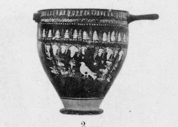 SKYPHOS (SOUTH ITALIAN, GNATHIAN, BLACK GLAZE)