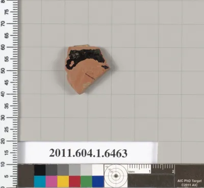 Terracotta rim fragment of a kylix (drinking cup)